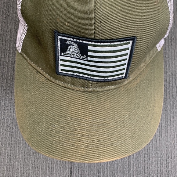 Don't Tread on Me Flag Trucker Hat Mens Adjustable Mesh Back Snapback Rural King - Picture 4 of 16